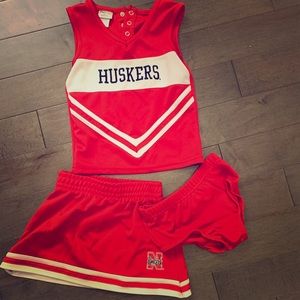 Little girls Nebraska husker cheer outfit